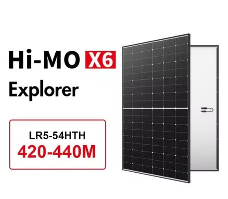 108 Μισόκύτταρα Μαύρο πλαίσιο Μονοκρυσταλλικές φωτοβολταϊκές μονάδες 420W 425W 430W 435W 440W