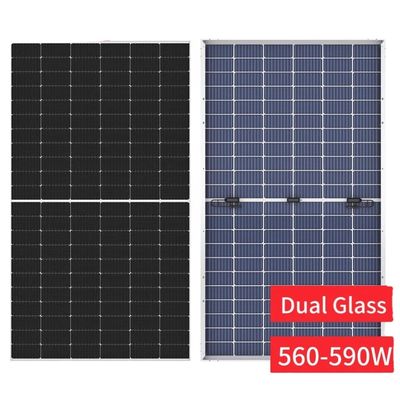 182mm Μονοκρυσταλλικό 580 Watt Ηλιακό ΦΩΤ Πίνακα Longi 560W 570W 580W κυψέλες για βιομηχανικά