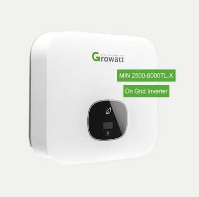 980,4% μέγιστη απόδοση Growatt MIN 2500-6000TL-X Ηλιακός μετατροπέας για οικιακή αποθήκευση