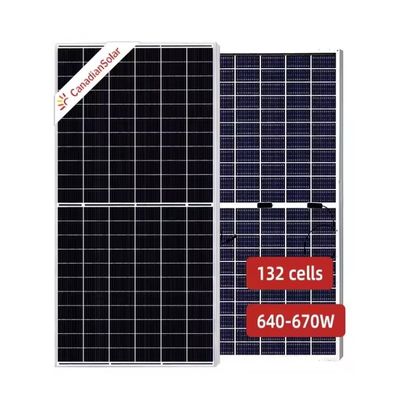 BiHiKu7 CS7N Mono PERC 640W-670W PV Panel 210mm Ηλιακή μονάδα με υλικά