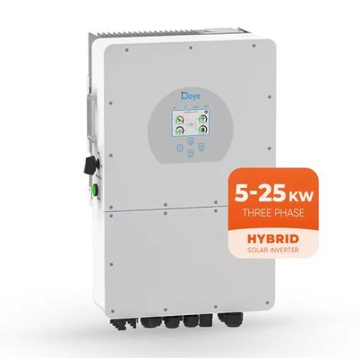 IP65 Διορθωμένος υβριδικός Deye On Grid Off Grid Τριφασικός μετατροπέας αποθήκευσης με 2 MPPT