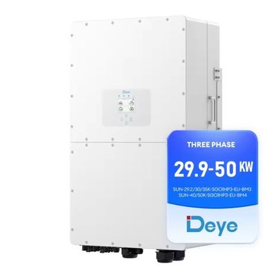 Τύκνος εξόδου 50/60HZ Ηλιακός μετατροπέας Deye για υβριδικό μετατροπέα τριών φάσεων 29,9Kw