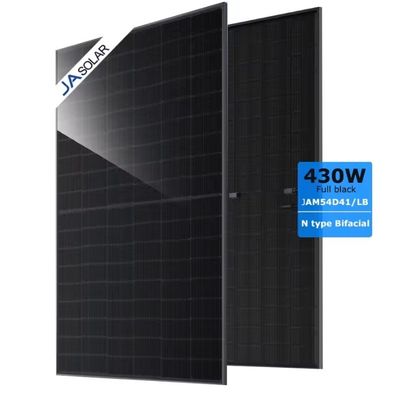 JA Ηλιακό πάνελ JAM54D41 430W-455W PV Μισό κύτταρο πλήρης μαύρης ενότητας για ηλιακό σύστημα